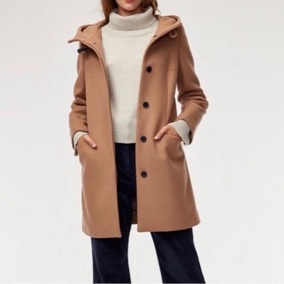 Babaton Jackets & Blazers - Aritzia Babaton Pearce Tan Wool Cashmere Pea Coat